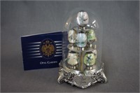 House of Faberge Opal Garden Eggs and Dome