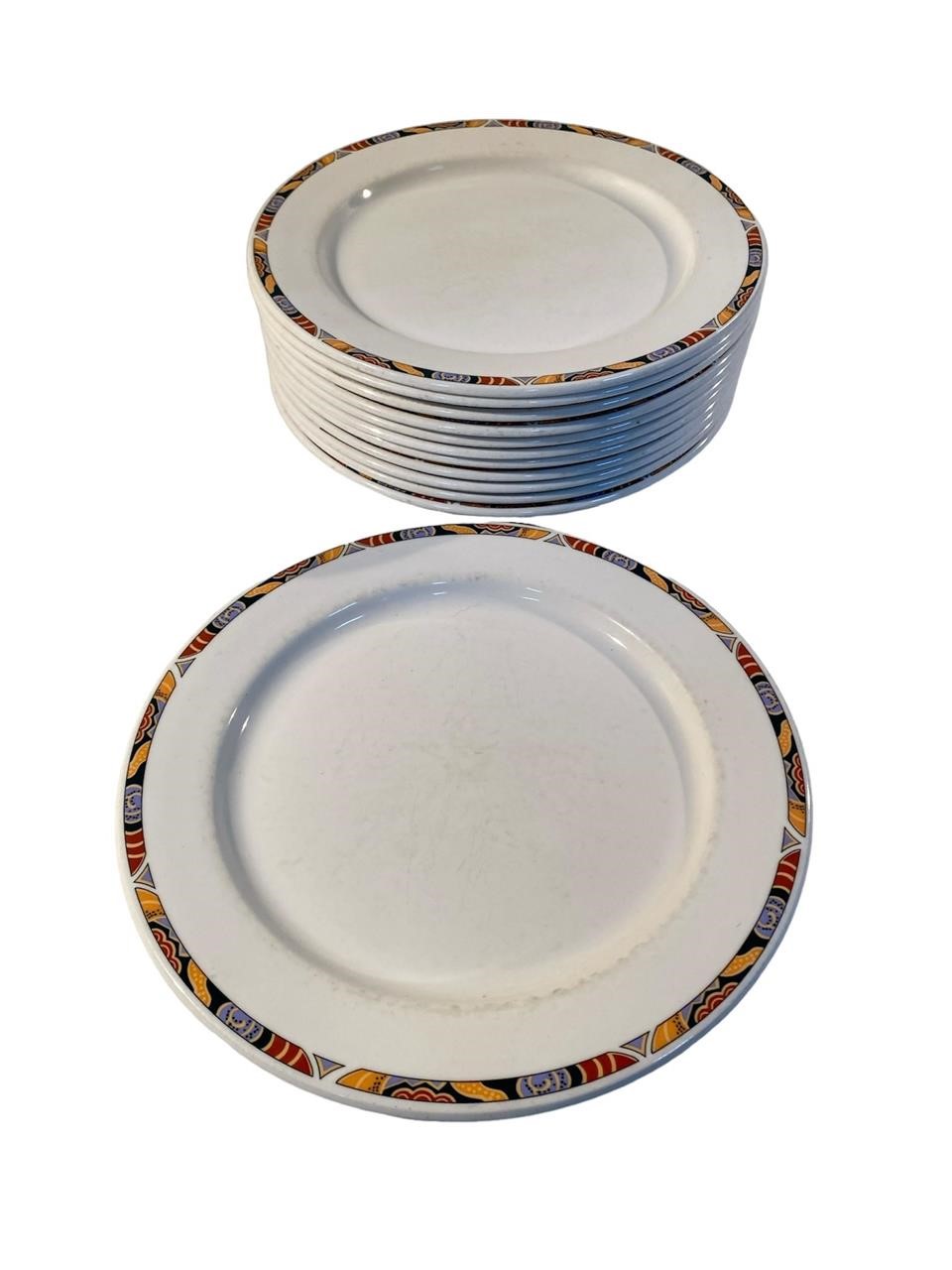 Set of (12) Steelite.  Albalite 12in dinner plates