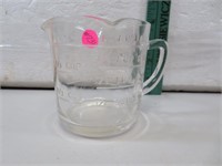 Vintage 3 Spout Glass Measuring Cup