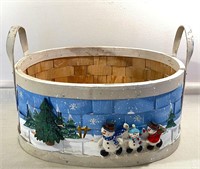 Christmas Theme Woven Basket