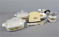 6 Pc Vintage Corning Ware Spice Of Life