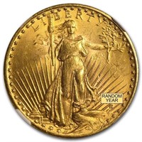 $20 St Gaudens Gold Double Eagle MS-63 NGC-Random