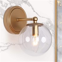 Uolfin Wall Sconce 1-Lt Gold Powder Room Light