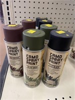 7 CANS OF CAMO SPRAY PAINT