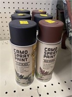 6 CANS OF CAMO SPRAY PAINT