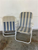 2 Fold Out Beach Chairs