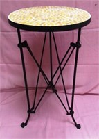 YELLOW MOSAIC TOP END TABLE