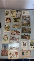 Lot of unused old post cards most in plastic