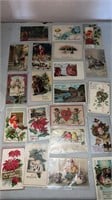 Miscellaneous lot of used old postcards some in