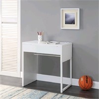 Open Box Mainstays Wood and Metal Desk, White, 28.