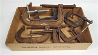 6ct  HAND TURN "C" CLAMPS - WOOD SHOP TOOLS