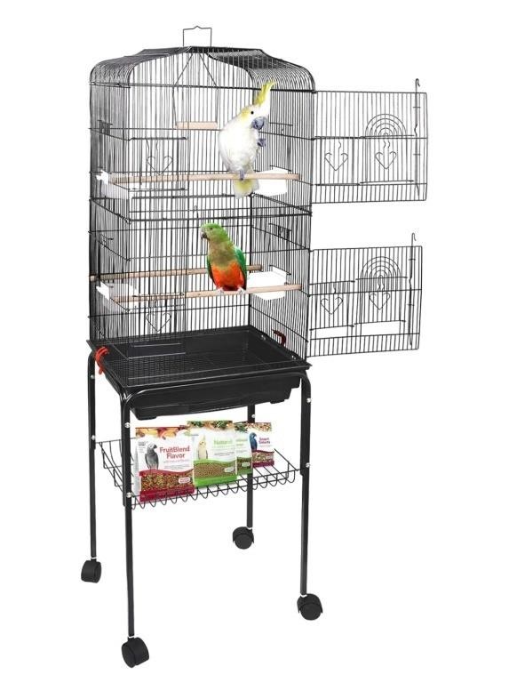 SUPER DEAL 59.3 Rolling Bird Cage Large Wrought