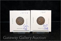 (2) Indian Head Cents-