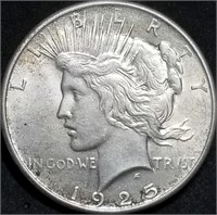 1925-P Peace Silver Dollar BU from Set