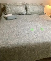 King Size Bed Cover Pillows and Sheets complete