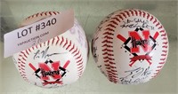 2 NEBRASKA HUSKERS AUTOGRAPHED BASEBALLS