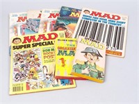 Vintage Mad Magazines and Paperback Books