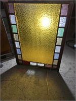 A vintage 36 x 48" overall stained glass church