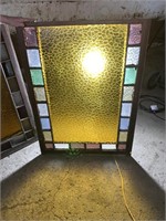 Vintage Stainglass window overall dimensions 36 x