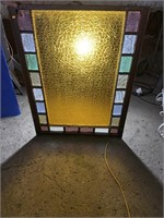 Vintage 36 x 48 Stain glass window from a c