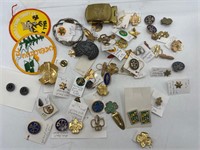 Vintage boy & Girl Scout pins and more