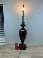 Large wood table lamp