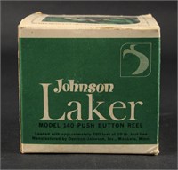Johnson Laker Fishing Reel Box & Phamplet