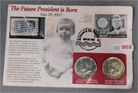 "The Future President is Born" Card with Stamp