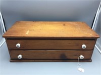 Two drawer spool cabinet
