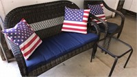 WICKER 3 PC PATIO SET