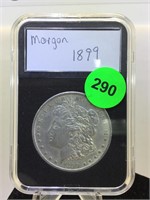 Silver Morgan Dollar cased 1899-o
