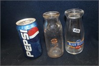 LOT OF TWO VINTAGE MILK BOTTLES