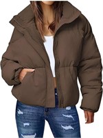 (new) Size:S, Women's Winter Zip Cropped Puffer