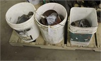 (3) Pails of Assorted Pipe Fittings, Valves &