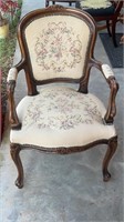 Chateau D'Ax French Needlepoint Arm Chair