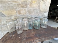 LOT OF  VINTAGE MASON JARS