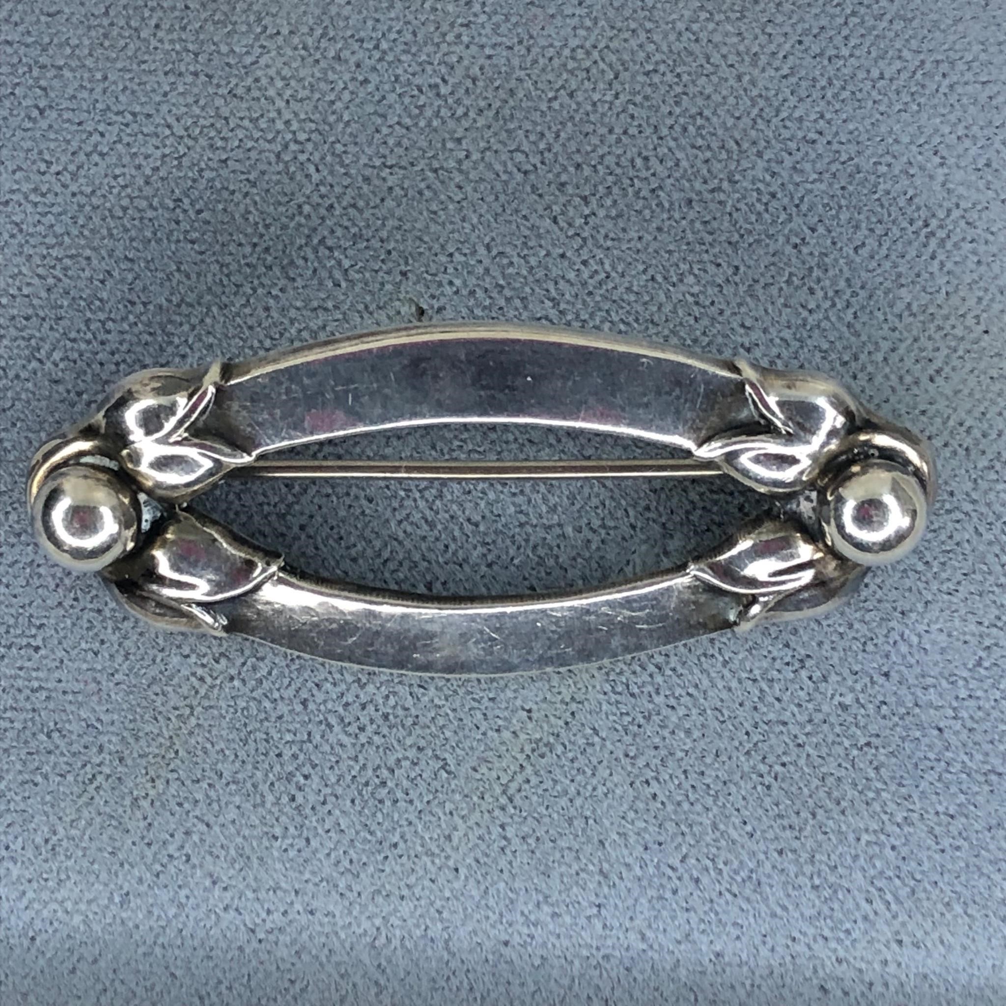 GEORG JENSEN BROOCH 925 SILVER 1960s DENMARK