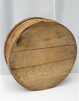 Covered Wooden Cheese Wheel Box