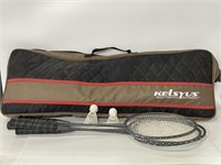 Badminton set with carrying case