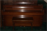 Howard Spinet Piano with Bench