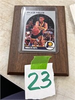 Reggie Miller sport card on plaque