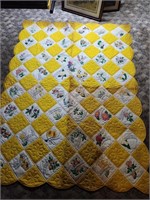 50 state flower quilt hand stitched
