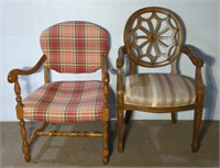 (L) French Style Pinwheel Back Arm Chair &