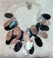Triple Strand Shell Statement Necklace