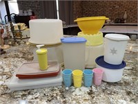 Lot of Vintage Tupperware Storage Containers,