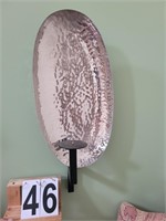 Wall Display ~ Candle Holder w/ Hand Hammered