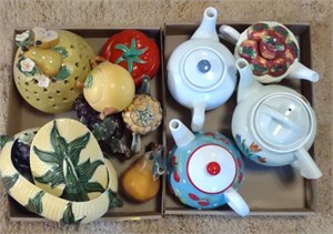 Ceramic Kitchenware incl. Burton Cherry Teapot 7"