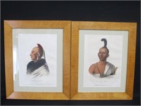 2 EARLY AMERICAN INIDAN FRAMED LITHOGRAPHS