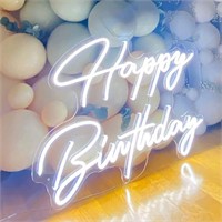 Happy Birthday Neon Sign for Birthday Party, 21.6