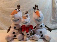 NEUF-Lot de 3 peluches Olaf